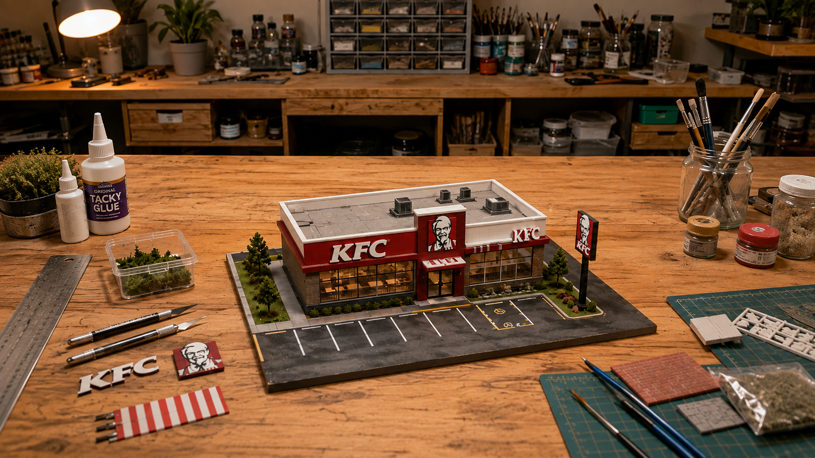 KFC 微缩建筑的最终成品参考